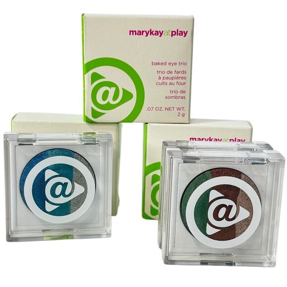 Set of 3  New Mary Kay at Play Baked Eye Trio One Ocean View Two Earth Bound .07 - Picture 1 of 5